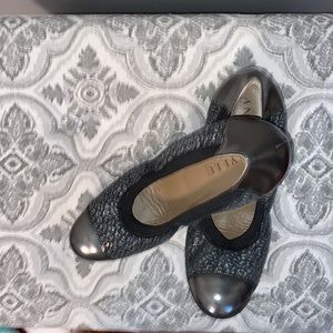 ANYI LU handmade in Italy ballerina leopard leather cap toe flats Euro 37.5